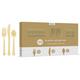 Gold Heavy-Duty Plastic Cutlery Set for 50 Guests, 200ct